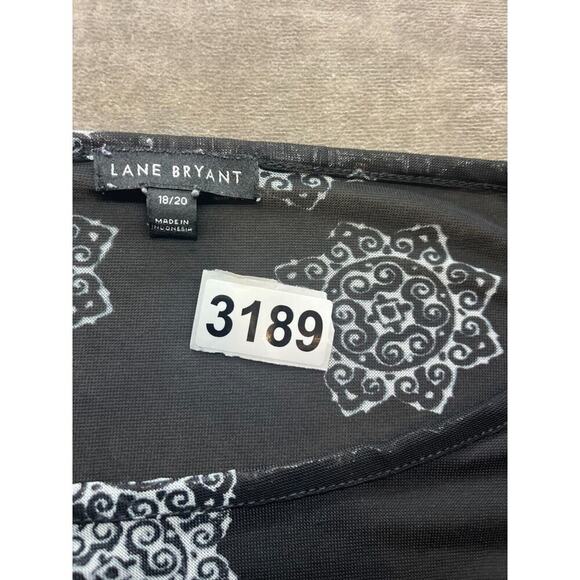 Lane Bryant Tunic Top Shirt Size‎ 18/20 Sheer Black Long Sleeve Coverup - Picture 5 of 5